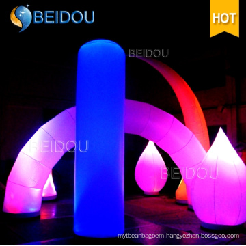 Events Decoration LED Inflatable Pillar Column Air Tube Cones Ivory Tusk